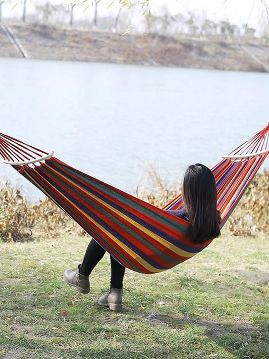 Hamac Portabil din Material Rezistent – Pentru Grădină, Terasă sau Camping