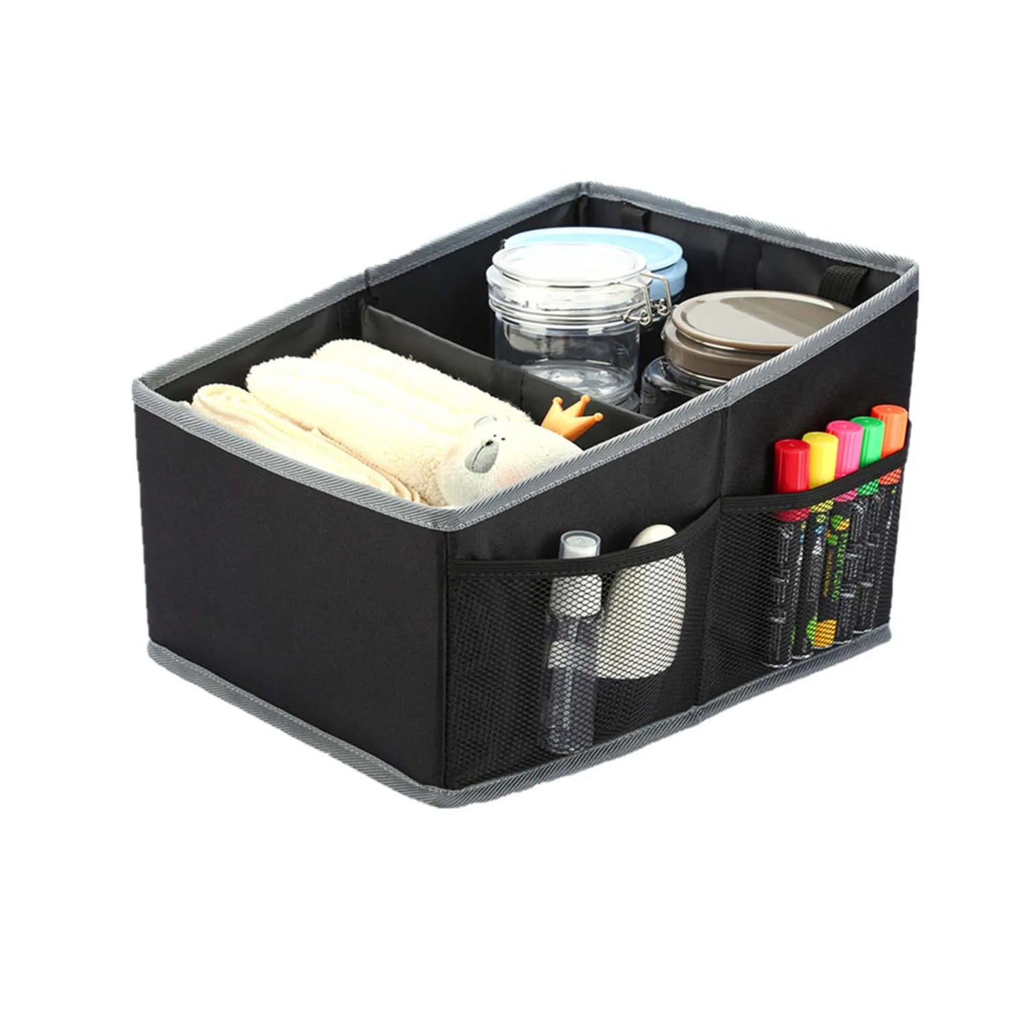 Organizator Auto Pliabil pentru Scaun - Cu Pereti Despartitori si Compartimente pentru Depozitare